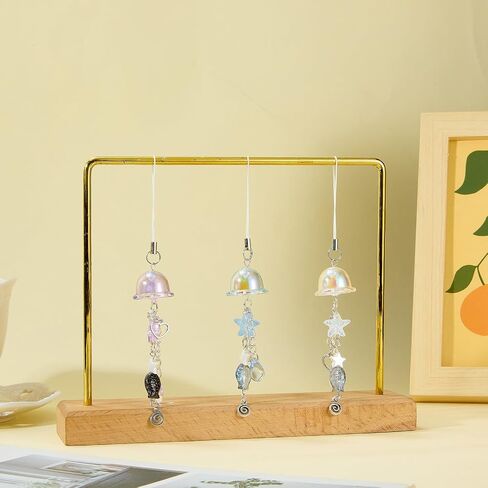 BEEFLYING 4Pcs Cute Acrylic Phone Charm Straps, with Mermaid Tail Butterfly Flower Star Moon Jellyfish,for Cellphone Keychain Bags Cameras Earphones Decor, Mixed Colors in Kuwait