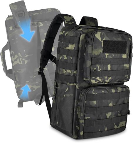 3 In 1 Tactical Laptop Bag for Men,Convertible Briefcase for 15.6 Inch Laptop Bag,Satchel Bag for Work/Travel/Business,Water resistant Shoulder Bag Nylon Messenger Backpack in Kuwait