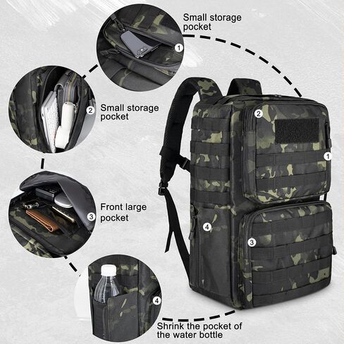 3 In 1 Tactical Laptop Bag for Men,Convertible Briefcase for 15.6 Inch Laptop Bag,Satchel Bag for Work/Travel/Business,Water resistant Shoulder Bag Nylon Messenger Backpack in Kuwait