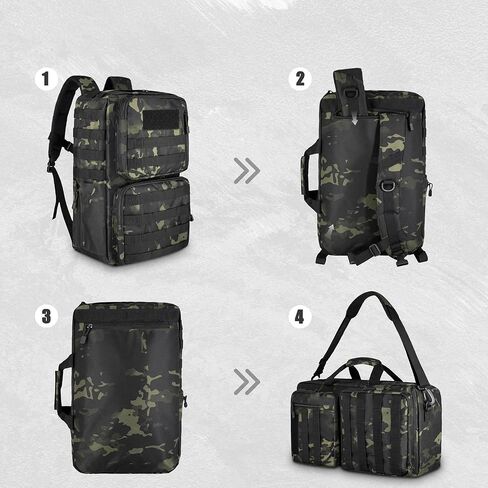 3 In 1 Tactical Laptop Bag for Men,Convertible Briefcase for 15.6 Inch Laptop Bag,Satchel Bag for Work/Travel/Business,Water resistant Shoulder Bag Nylon Messenger Backpack in Kuwait
