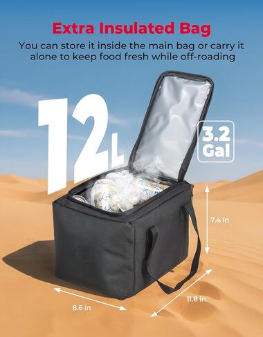 KEMIMOTO Cargo Bag, Upgraded Insulated Storage Bag Compatible with Can-Am Maverick X3 Commander Outlander Renegade, 715002923 (Black) in Saudi Arabia