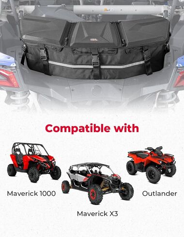 KEMIMOTO Cargo Bag, Upgraded Insulated Storage Bag Compatible with Can-Am Maverick X3 Commander Outlander Renegade, 715002923 (Black) in Saudi Arabia