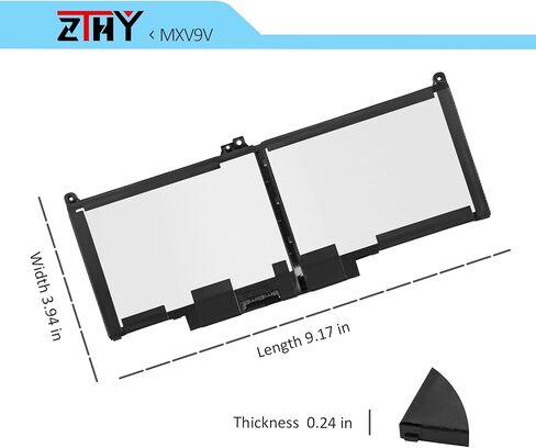 ZTHY MXV9V بطارية 60WH 4 خلايا بديل لـ Dell Latitude 5300 5310 7300 7400 ، Latitude 5300/5310 2-in-1 ، Inspiron 7300/7306 2-in-1 Black Series P96G P97G P99G P100G 5VC2M 829MX 0829MX D1XK9 in Saudi Arabia