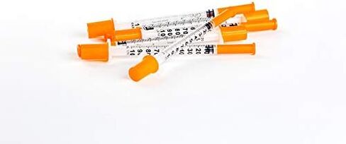محاقن أنسولين كير تاتش 31 جم 1 سم مكعب 5/16 بوصة - 8 مم 1 سم مكعب (عبوة من 100) - إبر أنسولين حقنة قياس 5/16 بوصة - محقنة غير سامة وغير بيروجينية مع إبر رفيعة جدًا in Kuwait