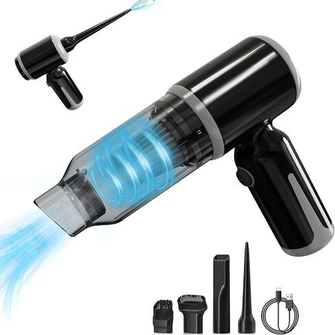 FLLA Cordless Vacuum Cleaner-Mini Air Duster, Portable Handheld Vacuum, 3 in1Dry Use for Car Keyboard,Dust Buster & Air Blower for Kitchen, 5500PA Suction,Inflate/Deflate Swim Ring in Kuwait