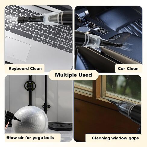 FLLA Cordless Vacuum Cleaner-Mini Air Duster, Portable Handheld Vacuum, 3 in1Dry Use for Car Keyboard,Dust Buster & Air Blower for Kitchen, 5500PA Suction,Inflate/Deflate Swim Ring in Kuwait