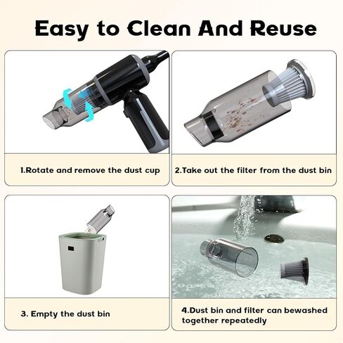 FLLA Cordless Vacuum Cleaner-Mini Air Duster, Portable Handheld Vacuum, 3 in1Dry Use for Car Keyboard,Dust Buster & Air Blower for Kitchen, 5500PA Suction,Inflate/Deflate Swim Ring in Kuwait