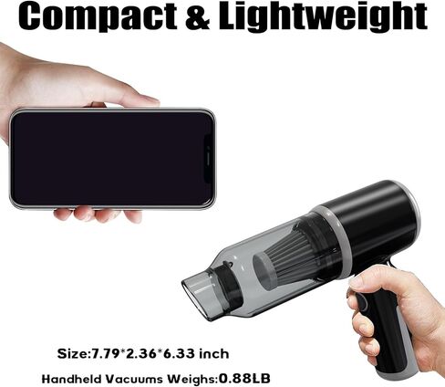 FLLA Cordless Vacuum Cleaner-Mini Air Duster, Portable Handheld Vacuum, 3 in1Dry Use for Car Keyboard,Dust Buster & Air Blower for Kitchen, 5500PA Suction,Inflate/Deflate Swim Ring in Kuwait