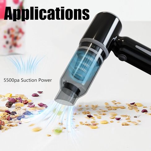 FLLA Cordless Vacuum Cleaner-Mini Air Duster, Portable Handheld Vacuum, 3 in1Dry Use for Car Keyboard,Dust Buster & Air Blower for Kitchen, 5500PA Suction,Inflate/Deflate Swim Ring in Kuwait