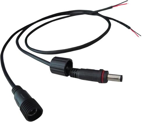 18awg 5.5mm × 2.1 مم DC Power Powtail برميل موصل موصل موصل مقاوم للماء ، 0.3m/1ft 7a مضاد للماء قابس الذكور والإناث إلى سلك عاري للإصلاح في الهواء الطلق كابل الأذرع in Saudi Arabia