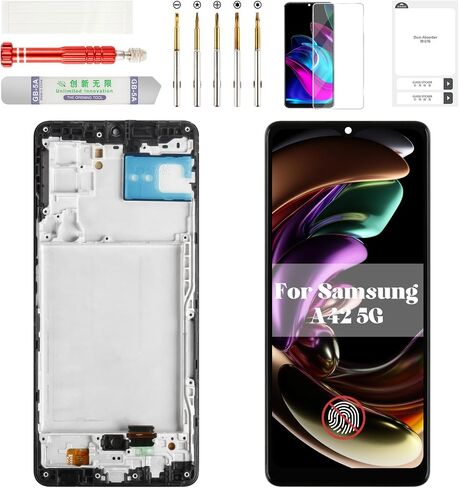 TFT for Samsung A42 5g Screen Replacement for Samsung A42 5g LCD Digitizer for Samsung A42 5g Display Touch Screen Assembly with Frame SM-A426 Black (Without Fingerprint Function) in Saudi Arabia