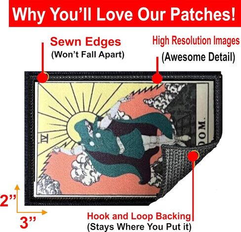 Redheaded Tshirts - Dr Doom Tarot Card Morale Patch | Hook & Loop Patch for Backpack, Hat, Plate Carrier, or Tactical Gear | Funny Morale Patch | Made in USA in Saudi Arabia