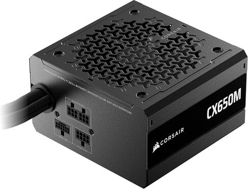 Corsair CX650M (2025) Semi Modular ATX 3.1 PCIe 5.1 Low-Noise 650W Power Supply with 12V-2x6 Cable – Cybenetics Bronze Efficiency, LLC Topology, 105°C Capacitors – Black in Saudi Arabia
