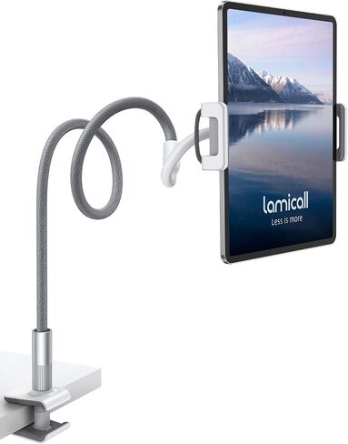 Lamicall Laptop Stand for Desk with 360 Rotating Base + Flexible Arm Clip Gooseneck Tablet Holde in Saudi Arabia