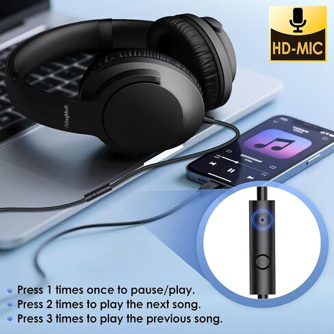 سماعات رأس USB C Wired-USB-C/Type C عبر سماعة رأس الأذن مع الميكروفون ، صوت استريو HD-قابلة للطي وخفيفة الوزن سلكية سلكية ل iPhone 15-16/Samsung/Type-C Captop/Tablet in Kuwait