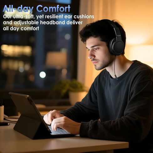 سماعات رأس USB C Wired-USB-C/Type C عبر سماعة رأس الأذن مع الميكروفون ، صوت استريو HD-قابلة للطي وخفيفة الوزن سلكية سلكية ل iPhone 15-16/Samsung/Type-C Captop/Tablet in Kuwait