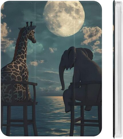 علبة قمر البحر الزرافة الفيل مع حامل القلم رفيع الوزن الخفيف المتوافق مع iPad mini 4/5/6 mini4/5 （7.9in） in Saudi Arabia