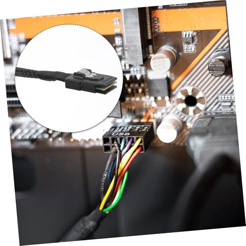 Angoily Mini SAS 180 Degree 8087 to 8087 Internal 12G High-Speed Connection Cable for Servers SFF-8087 to SFF-8087 Extension Cards in Saudi Arabia