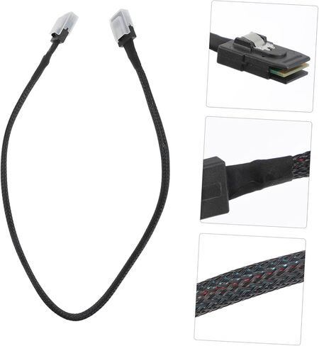 Angoily Mini SAS 180 Degree 8087 to 8087 Internal 12G High-Speed Connection Cable for Servers SFF-8087 to SFF-8087 Extension Cards in Saudi Arabia