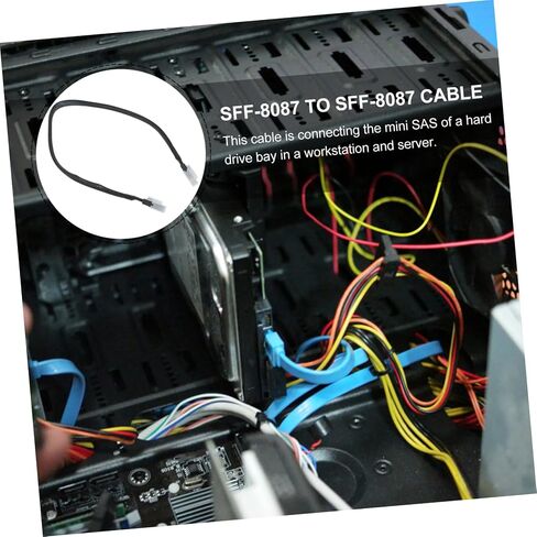 MINI MINI SAS 180 درجة 12 جرام كابل داخلي SFF-8087 إلى SFF-8087 اتصال لملحقات الخادم عالية السرعة 0.5M كابل التمديد in Kuwait