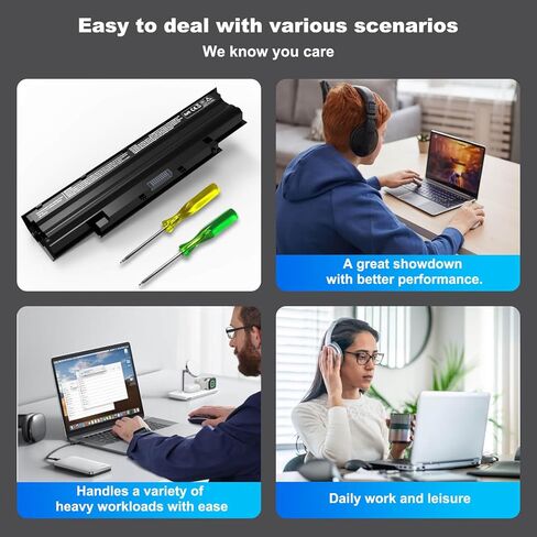 57WH J1KND بطارية الكمبيوتر المحمول متوافقة مع Dell Inspiron N4010 N4110 N4050 N5010 N5110 N5030 N5040 N5050 M5030 M5040 M5110 N7010 N7110 N3010 VOSTRO 3550 3520 3750 4T7JN TKV in Saudi Arabia