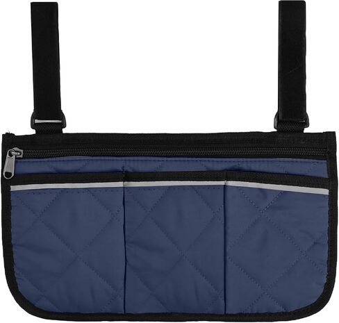 Camping Armrest Storage Bag, Chair Armrest Organizer, Car Seat Hanging Bag, Extended Back Buckle Canvas Beach Chair StorageBag, Side HangingBag For Bedside/Outdoor/Beach/Camping(black) in Saudi Arabia
