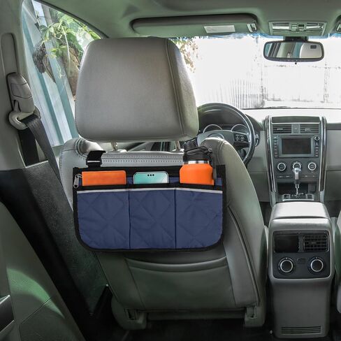 Camping Armrest Storage Bag, Chair Armrest Organizer, Car Seat Hanging Bag, Extended Back Buckle Canvas Beach Chair StorageBag, Side HangingBag For Bedside/Outdoor/Beach/Camping(black) in Saudi Arabia