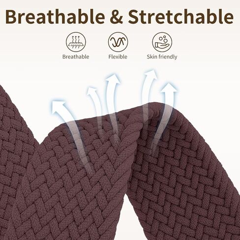 Braided Band Compatible with Fitbit Versa 4 Bands for Woman/Versa 3/Sense 1/Sense 2 Band, Magnetic Clasp Fabric Nylon with Designer Interlock Buckle Straps for Fitbit Versa4/3/Sense1/2 in Kuwait