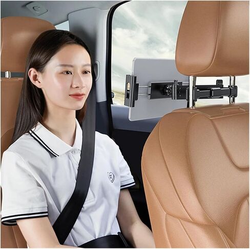 Foldable Car Phone Holder Back Seat Tablet Mount 360-Degree Headrest Tablet Support for 5-13 Inch(Red) in Saudi Arabia