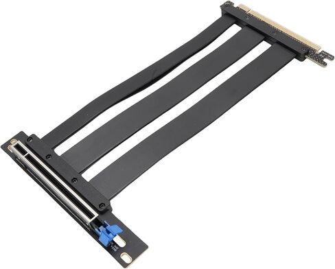 PCIE 5.0 Riser Cable, 30AWG Black Graphics Card Extender Cable Plug and Play Foldable for Servers (15cm) in Saudi Arabia