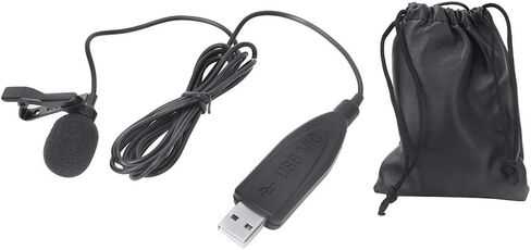 USB Lavalier Microphone, Portable Collar Clips Mic, Plug Play Omnidirectional Lapel Shirt Collar Clips on Mic for PC, Computer in Saudi Arabia