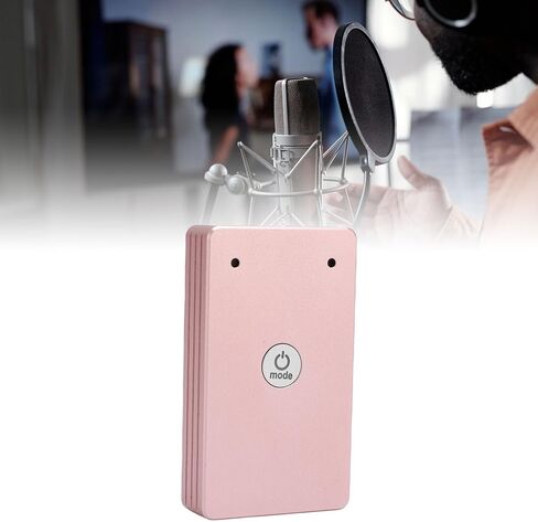 USB Omnidirectional Microphone, 192Khz Sampling Rate and Dual Channel Microphone with Magnetic Back, AI Noise Reduction, 3Meter Pickup Distance, Real Sound Reproduction (Rose Gold) in Saudi Arabia