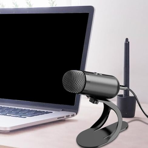Tangxi USB Microphone with Quick Mute, Desktop Condenser Microphone for Gaming Recording Streaming, 360 Omnidirectional Sound Pickup with Stand in Saudi Arabia