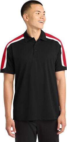 SPORT-TEK Men's Tricolor Shoulder Micropique Sport in Kuwait
