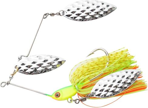1.3oz Spinner Baits for Bass Fishing Multi-Color, Double Willow & Colorado Blades with Silicone Hubbed Skirt Bass Spinner baits, in Saudi Arabia