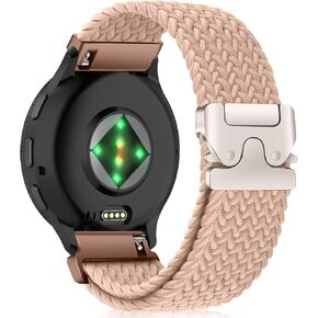 فرقة مضفر نايلون 18 ملم متوافقة مع Garmin Forerunner 265S/255S/255S Music ، حزام مضفر ممتدة ， حزام نايلون الرياضي لـ Garmin Venu 3S 41mm/Vivoactive 4S 40mm in Kuwait