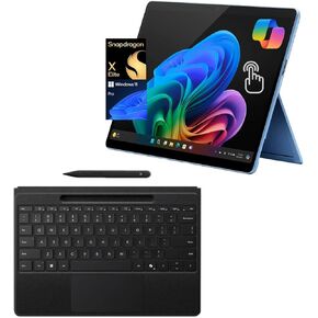 حزمة Microsoft Surface Pro 11 ، 2-in-1 مع لوحة المفاتيح المرنة الياقوت والقلم النحيف ، Copilot+ PC ، 13 "OLED OLED ، Snapdragon X Elite (12 CORE) ، ذاكرة الوصول العشوائي 16 جيجا بايت ، 1 تيرابايت SSD ، Win 11 Pro ، Sapphire in Kuwait