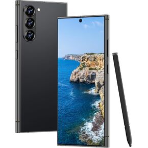 الهواتف المحمولة غير المقفلة I25 Ultra Smart-Android 14 هواتف 12+256GB/6.8 "شاشة HD/SIM/108MP+48 ميجابكسل/6800 مللي أمبير/قلم مدمج (رمادي التيتانيوم) in Kuwait