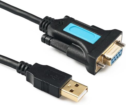 كابل محول تسلسلي لـ USB إلى RS232 DB9 مع مجموعة شرائح PL2303 لنظام التشغيل Windows 11،10 و 8 و 7 و Vista و XP in Kuwait