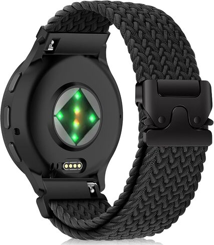 فرقة مضفر نايلون 18 ملم متوافقة مع Garmin Forerunner 265S/255S/255S Music ، حزام مضفر ممتدة ， حزام نايلون الرياضي لـ Garmin Venu 3S 41mm/Vivoactive 4S 40mm in Kuwait