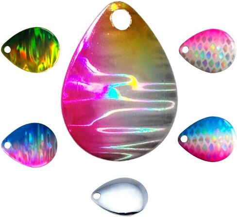 Pack of 15 UV Colorado Spinner Blade for Spinnerbaits Fishing Lure Spinner Bait Blades DIY Walleye rig Lure Making Parts Accessories in Saudi Arabia