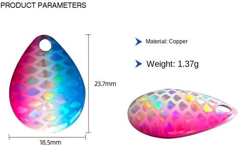 Pack of 15 UV Colorado Spinner Blade for Spinnerbaits Fishing Lure Spinner Bait Blades DIY Walleye rig Lure Making Parts Accessories in Saudi Arabia