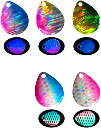 Pack of 15 UV Colorado Spinner Blade for Spinnerbaits Fishing Lure Spinner Bait Blades DIY Walleye rig Lure Making Parts Accessories in Saudi Arabia
