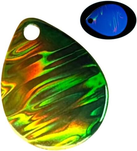 Pack of 15 UV Colorado Spinner Blade for Spinnerbaits Fishing Lure Spinner Bait Blades DIY Walleye rig Lure Making Parts Accessories in Saudi Arabia