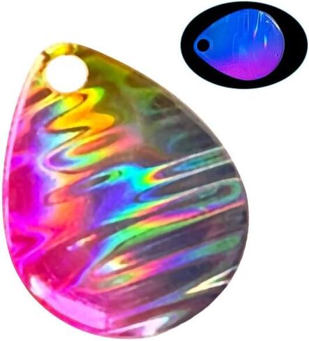 Pack of 15 UV Colorado Spinner Blade for Spinnerbaits Fishing Lure Spinner Bait Blades DIY Walleye rig Lure Making Parts Accessories in Saudi Arabia