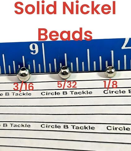 Premium Quality Solid Brass Beads Nickel Plated Beads for Spinnerbaits, Made in The USA, DIY Lure Making Parts, Beads for Inline Spinner, Fishing Rigs, Baits & Lures in Saudi Arabia