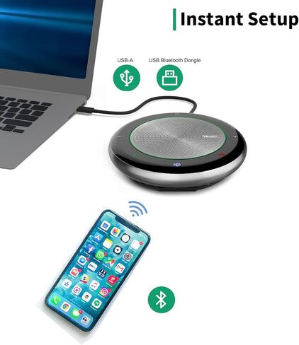 yealink CP700 SPEALERPHOPHIPHIPER مع فرق معتمدة من فرق الدونجل ، متحدث مؤتمر محمول وميكروفون للاجتماع ، والهاتف الرائع ، ومنصات الاتصالات الموحدة ، والاستلام الصوتي 360 درجة ، و 9 ساعات وقت الحوار in Kuwait