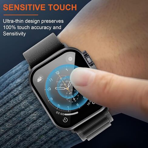 3 in 1 Compatible with Apple Watch SE Series 6 5 4 Case 40mm Rugged Protective [Turn into Ultra 2 Look] with Back Cover Tempered Screen Protector Designed for Apple Watch Series 4 5 6 SE 40mm Case in Saudi Arabia