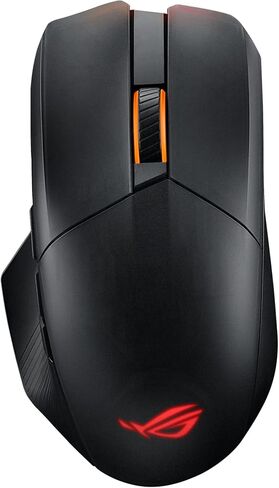 ASUS ROG Chakram X Origin Gaming Mouse, Tri-Mode connectivity (2.4GHz RF, Bluetooth, Wired), 36000 DPI Sensor, 11 programmable Buttons, Detachable Joystick, Paracord Cable, Black (Renewed) in Saudi Arabia