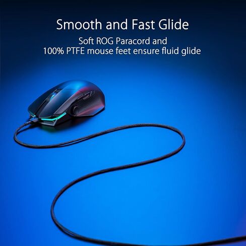 ASUS ROG Chakram X Origin Gaming Mouse, Tri-Mode connectivity (2.4GHz RF, Bluetooth, Wired), 36000 DPI Sensor, 11 programmable Buttons, Detachable Joystick, Paracord Cable, Black (Renewed) in Saudi Arabia